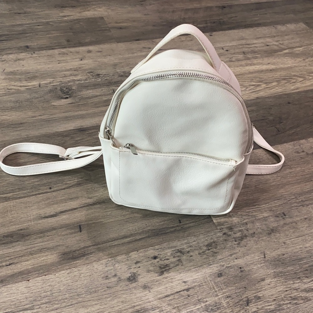 White Backpack purse